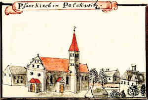Pfarr Kirch in Polckwitz - Koci parafialny, widok oglny